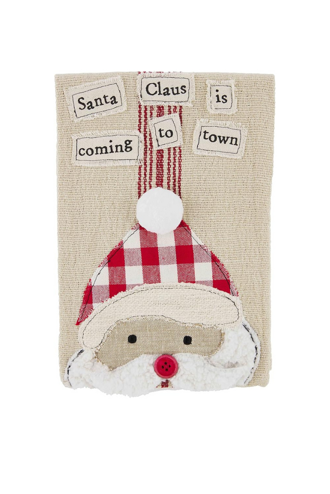 Santa Is Coming To Town Tea Towel