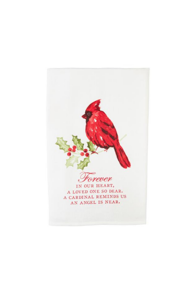 Forever In Our Heart Cardinal Tea Towel