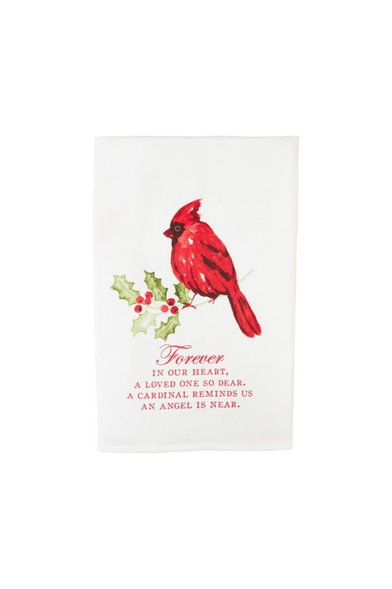 Forever In Our Heart Cardinal Tea Towel