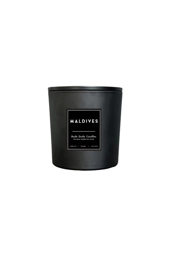 Maldives Black Glass Candle - 55oz