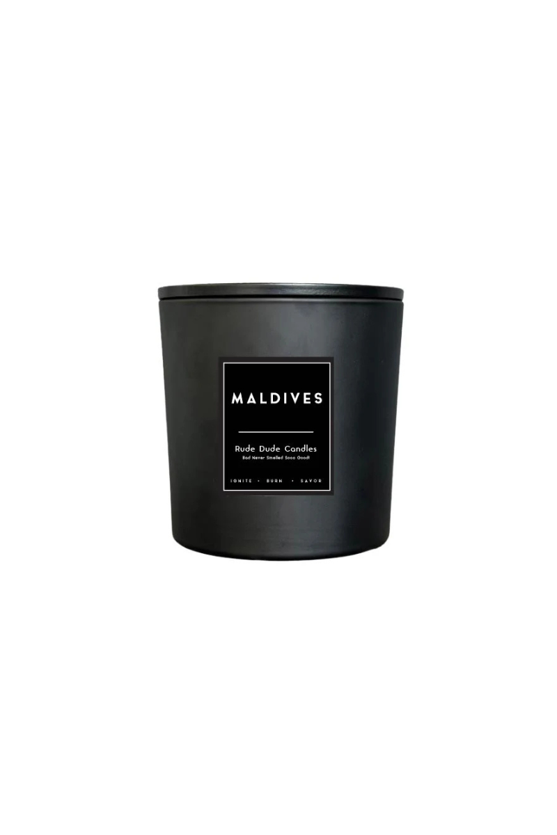 Maldives Black Glass Candle - 55oz