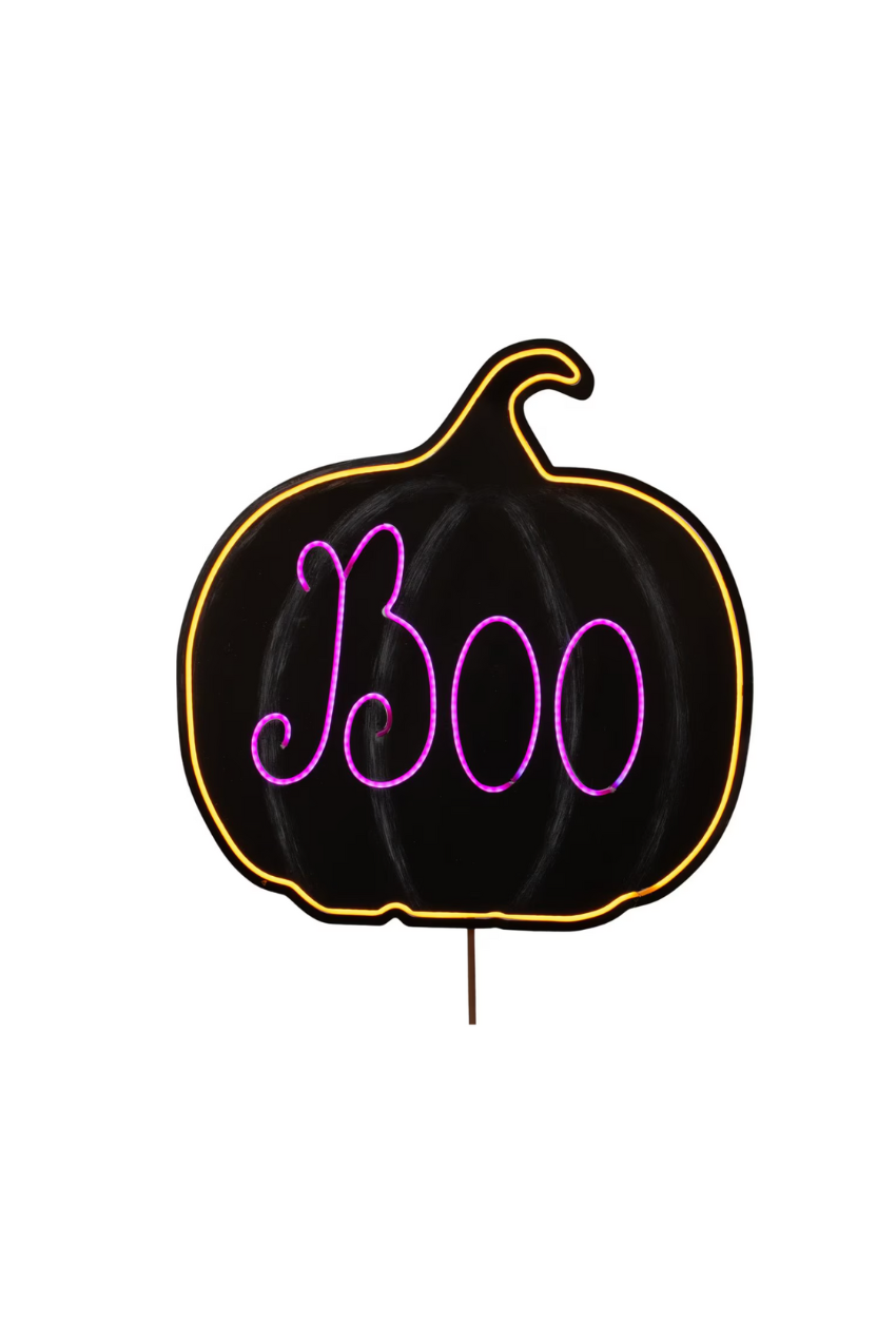 Neon Boo Pumpkin