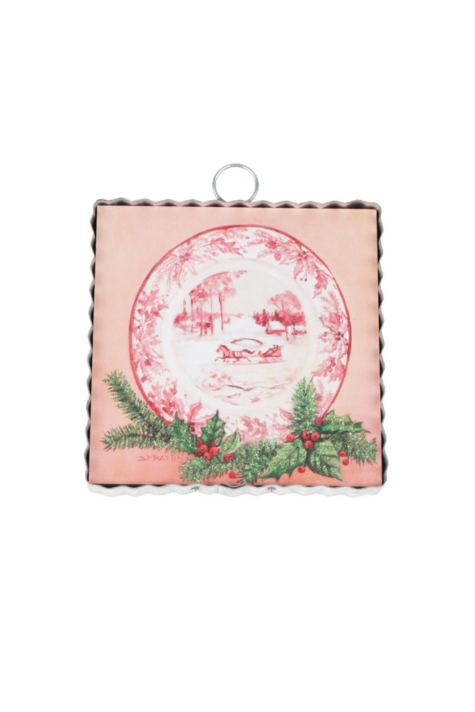 Mini Gallery Red Work Plate