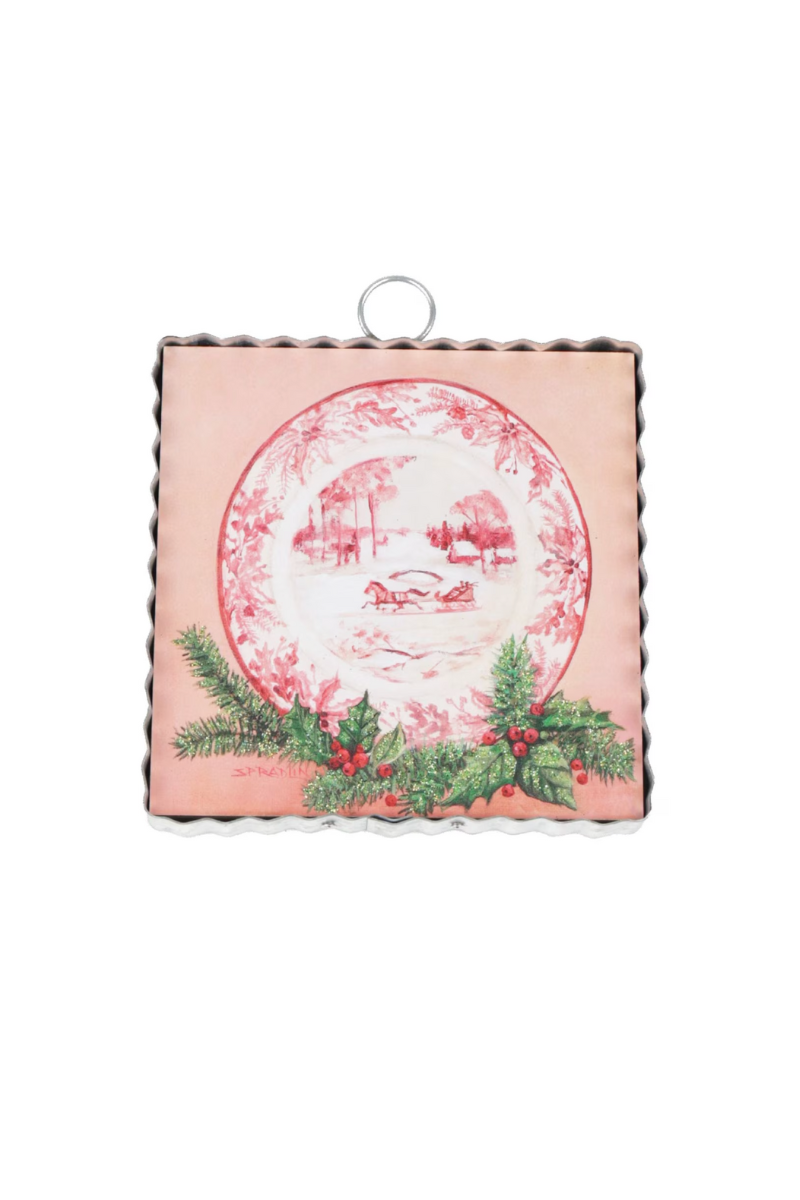 Mini Gallery Red Work Plate