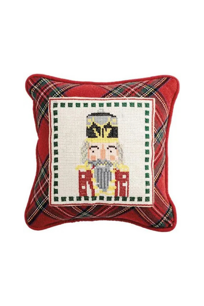 Needle Point Nutcracker Pillow