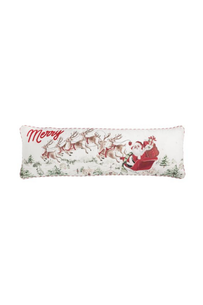Santa Scene Christmas Pillow