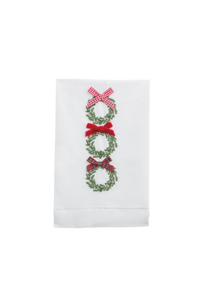 Wreath Christmas Embroidery Towel