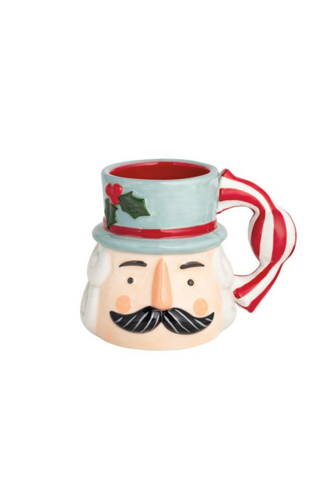 Blue Nutcracker Candy Handle Mug