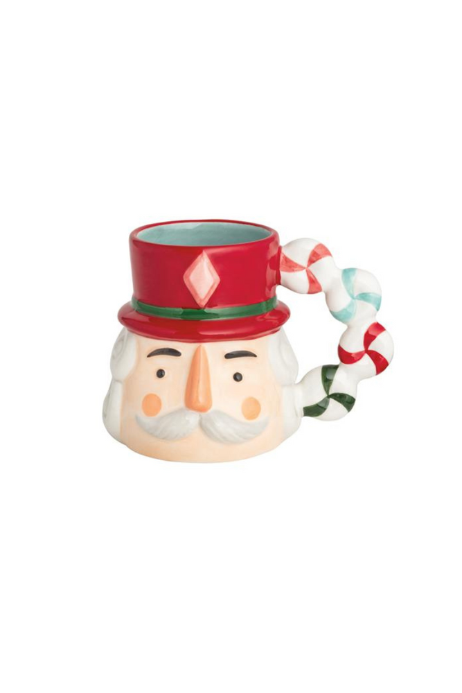 Red Nutcracker Candy Handle Mug