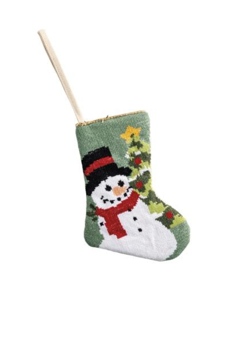Snowman Needle Point Stocking