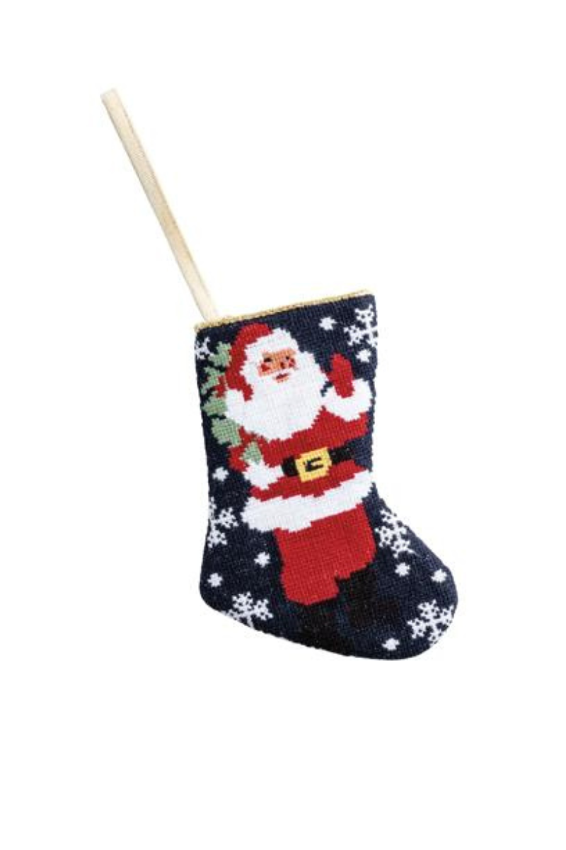 Santa Needle Point Stocking