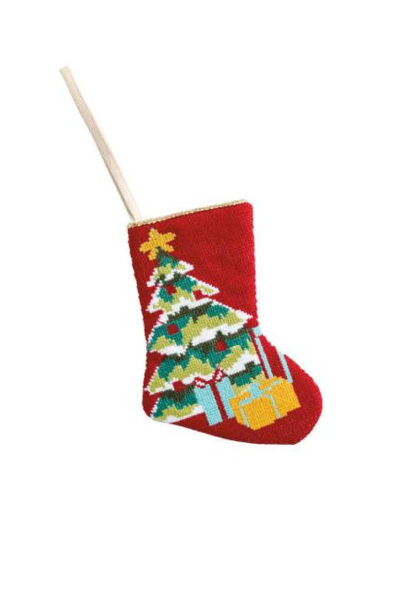 Tree Needle Point Stocking