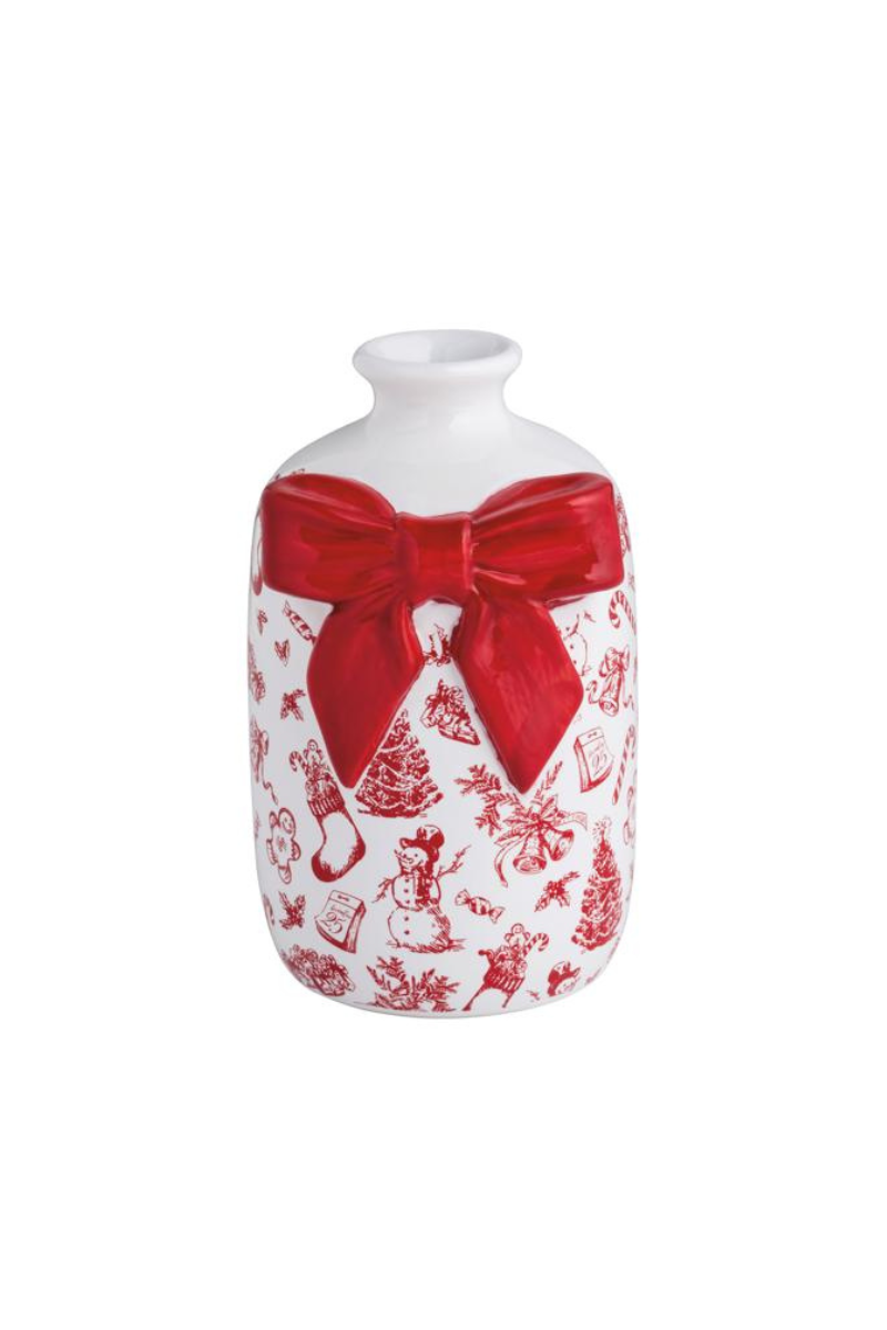 Bow Toile Bud Vase