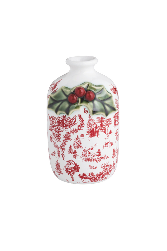 Holly Toile Bud Vase