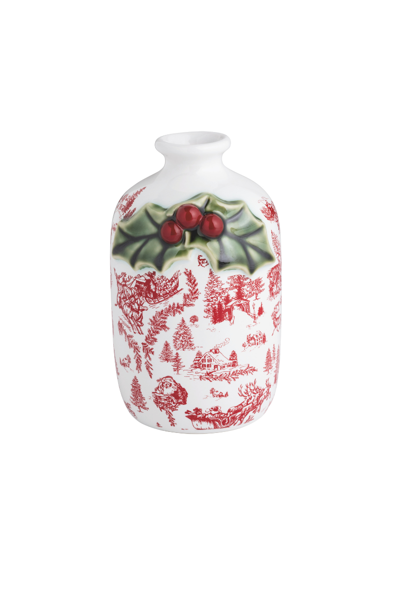 Holly Toile Bud Vase