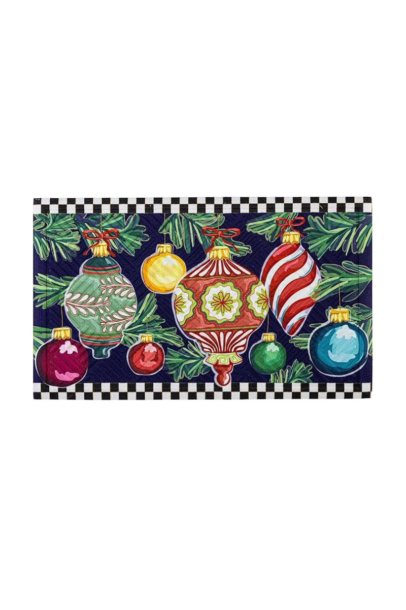 Happy Holidays Ornaments Embossed Mat