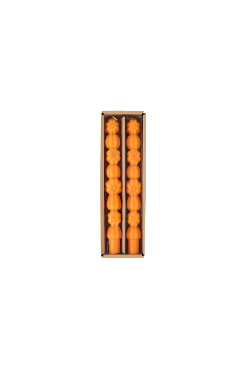 Orange Pumpkin Taper Candle