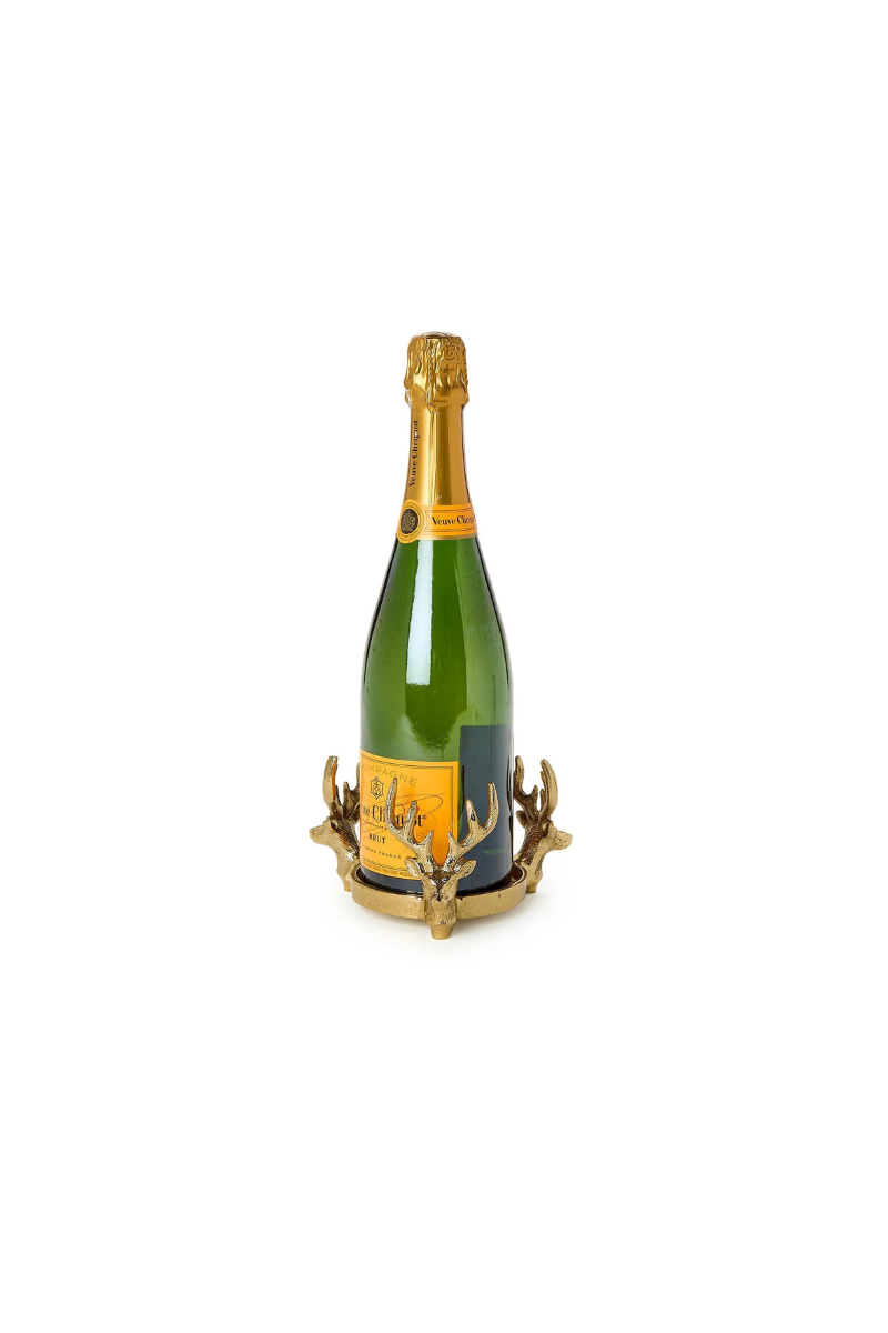 Gold Stag Bottle Coaster/Pillar Candle Holder