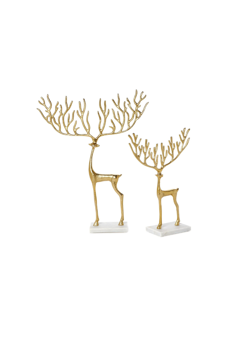 Golden Reindeer Sculpture - Small