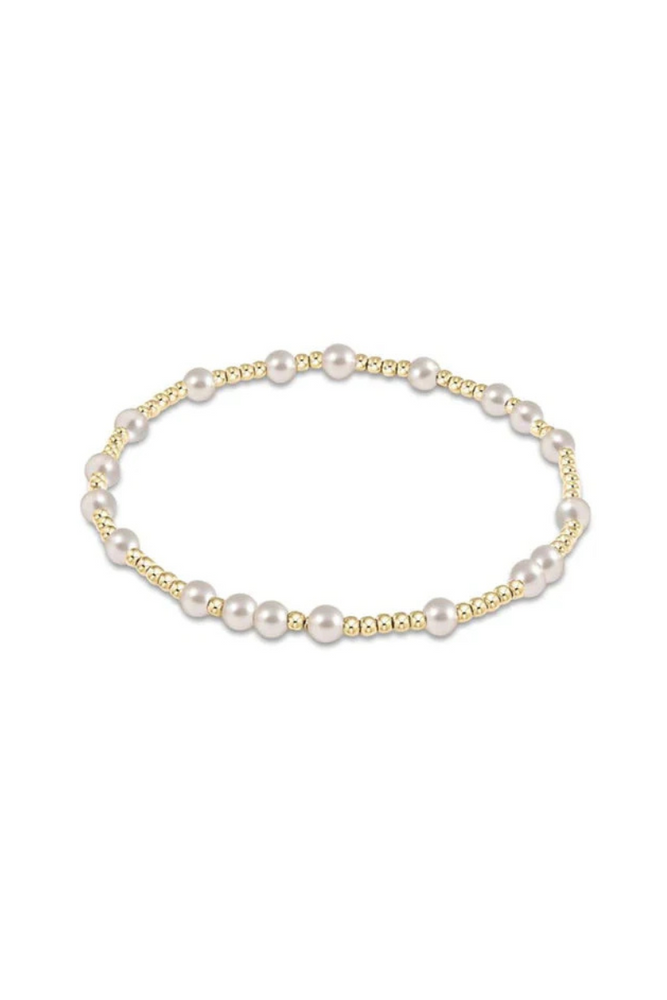 egirl Hope Unwritten 4mm Bead Bracelet - Pearl
