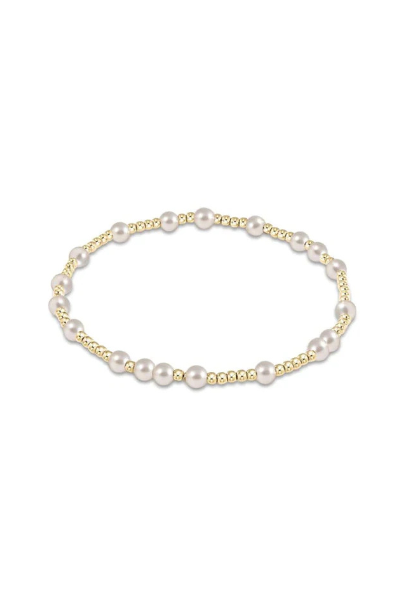 egirl Hope Unwritten 4mm Bead Bracelet - Pearl