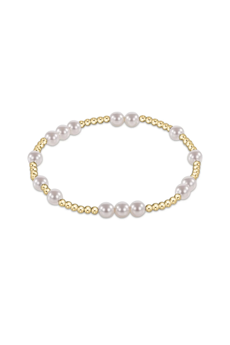 Hope Unwritten 5mm Bead Bracelet - Pearl
