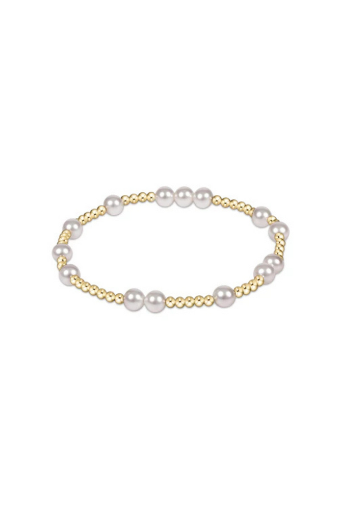 Hope Unwritten 6mm Bead Bracelet - Pearl