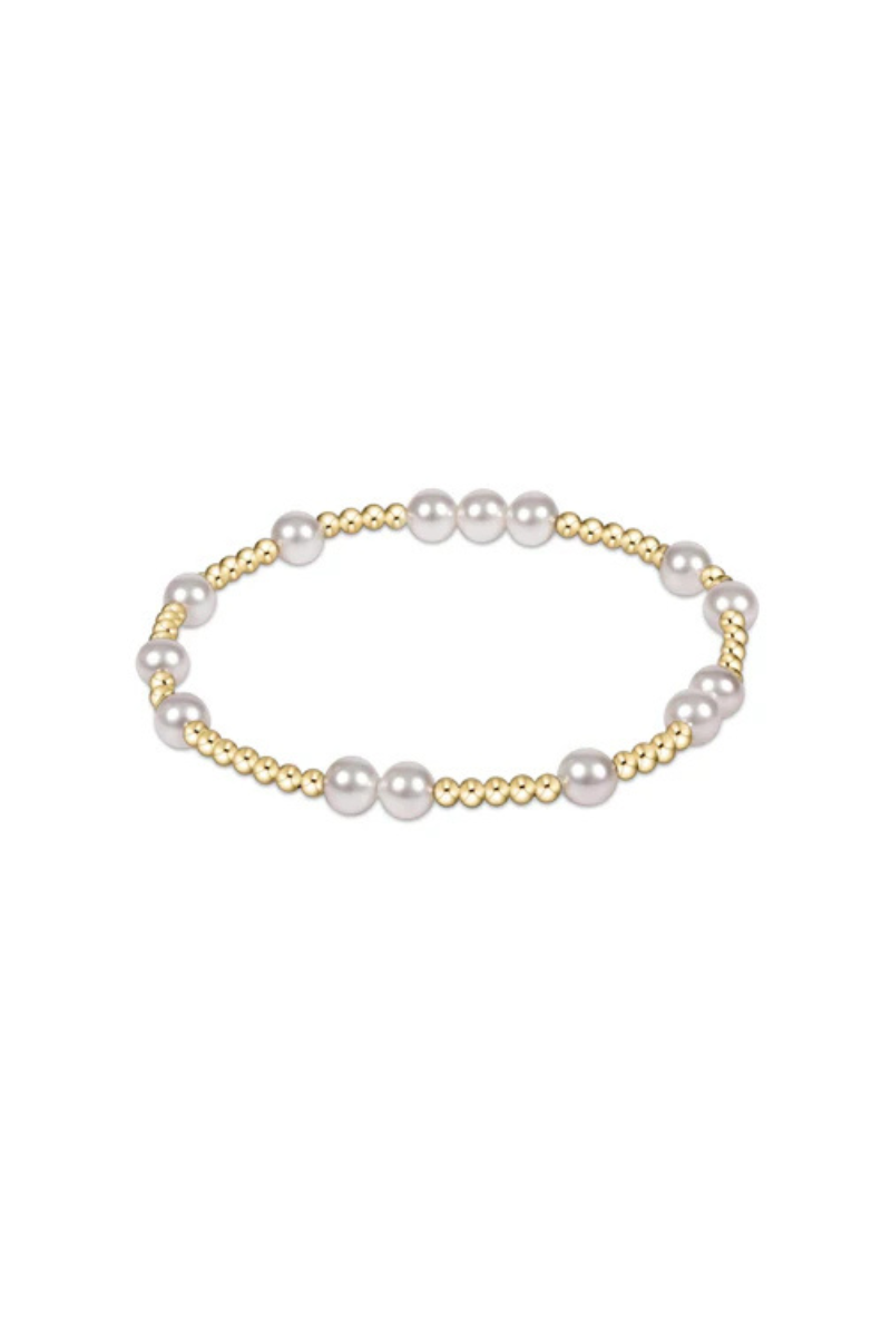 Hope Unwritten 6mm Bead Bracelet - Pearl