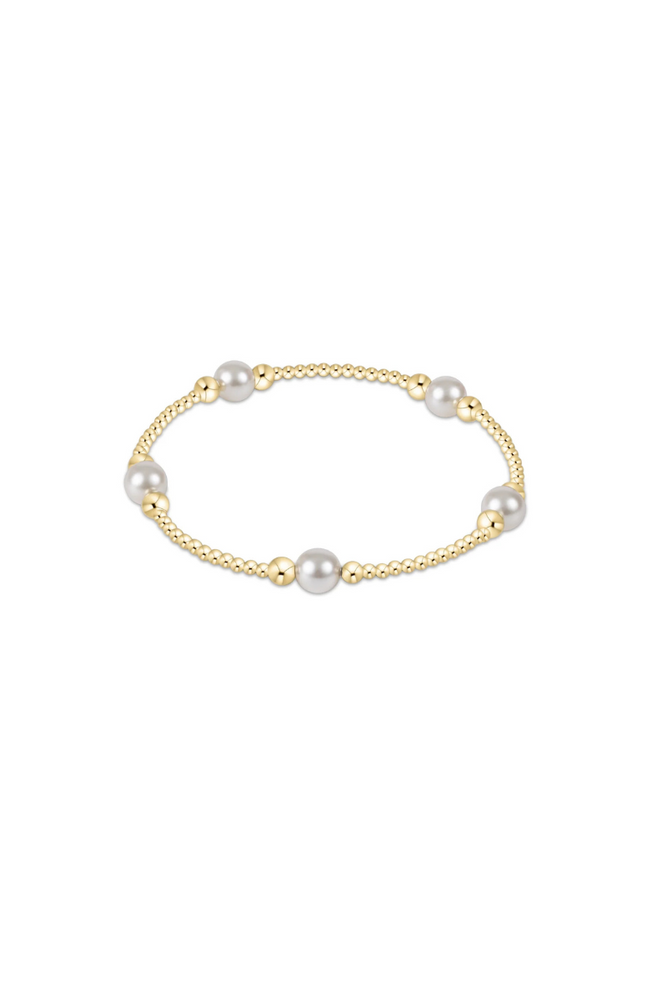 Purpose Pearl 6mm Bead Bracelet - Gold