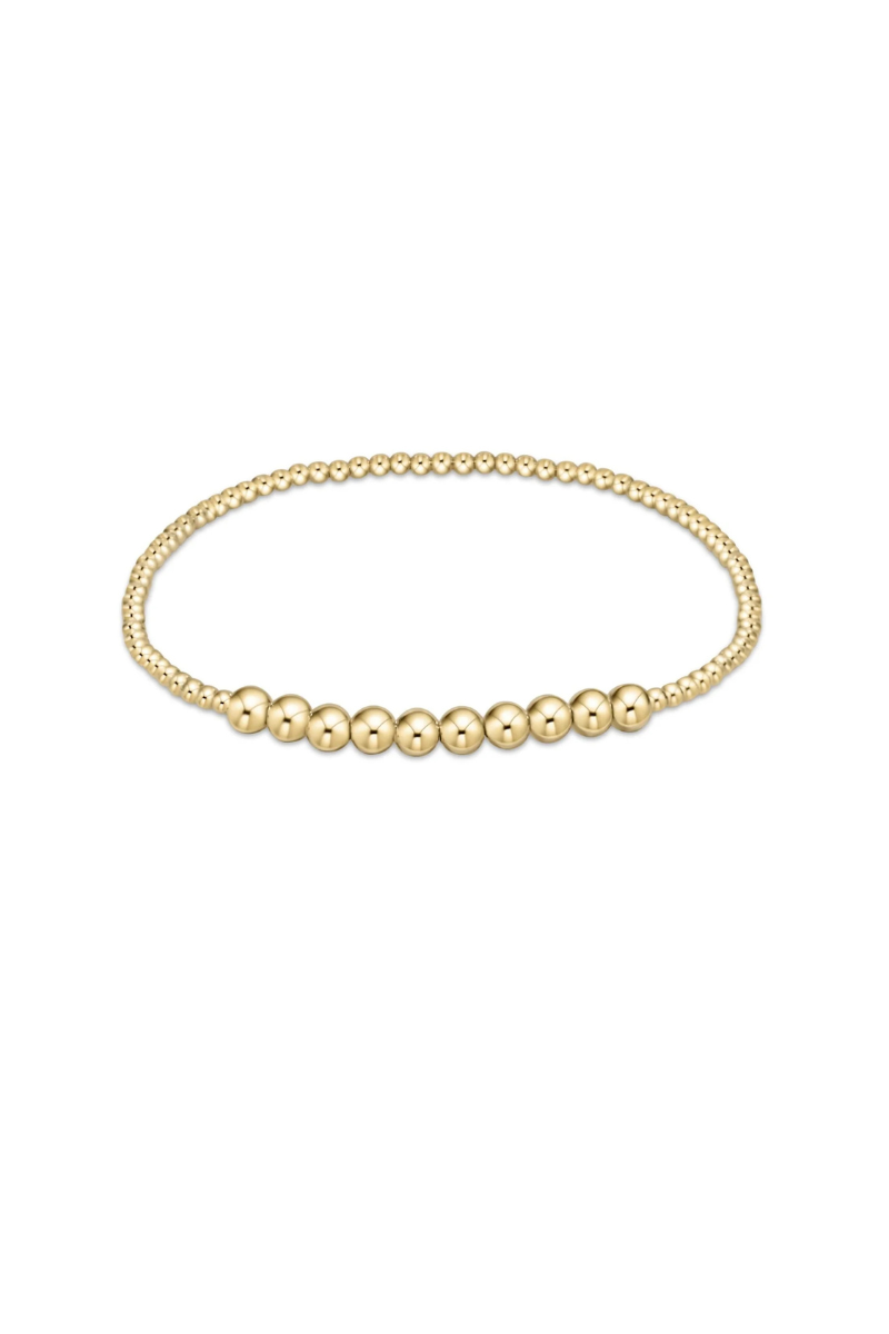 Classic Gold Beaded Bliss 2mm Bead Bracelet - 4mm Gold
