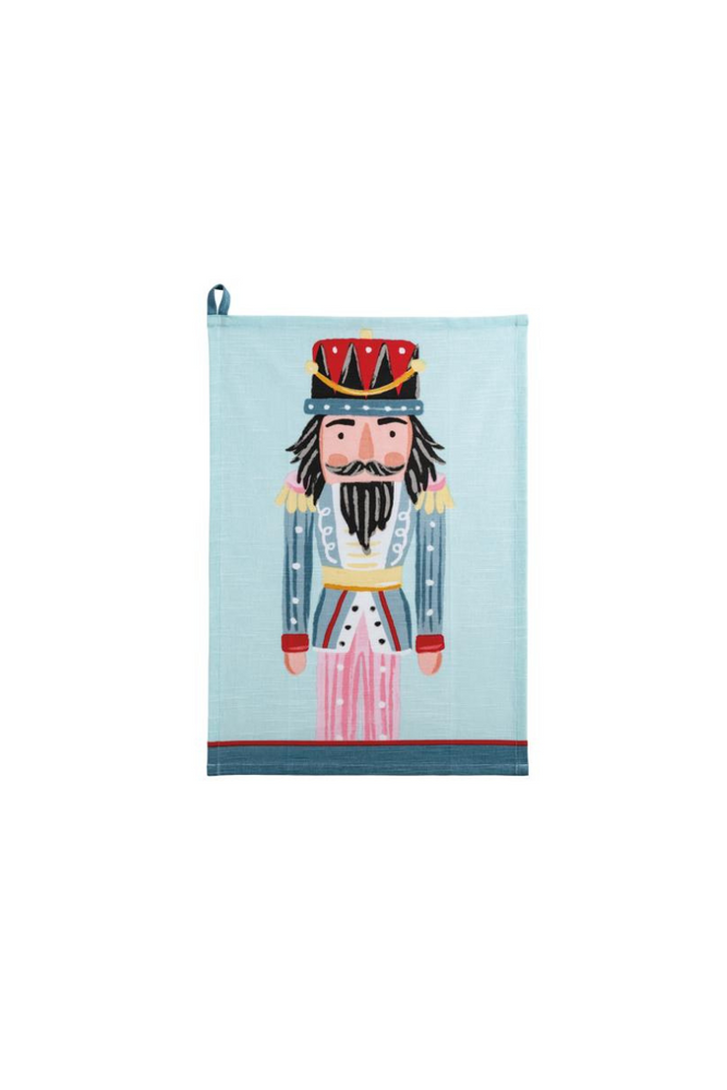 Blue Christmas Nutcracker Towel