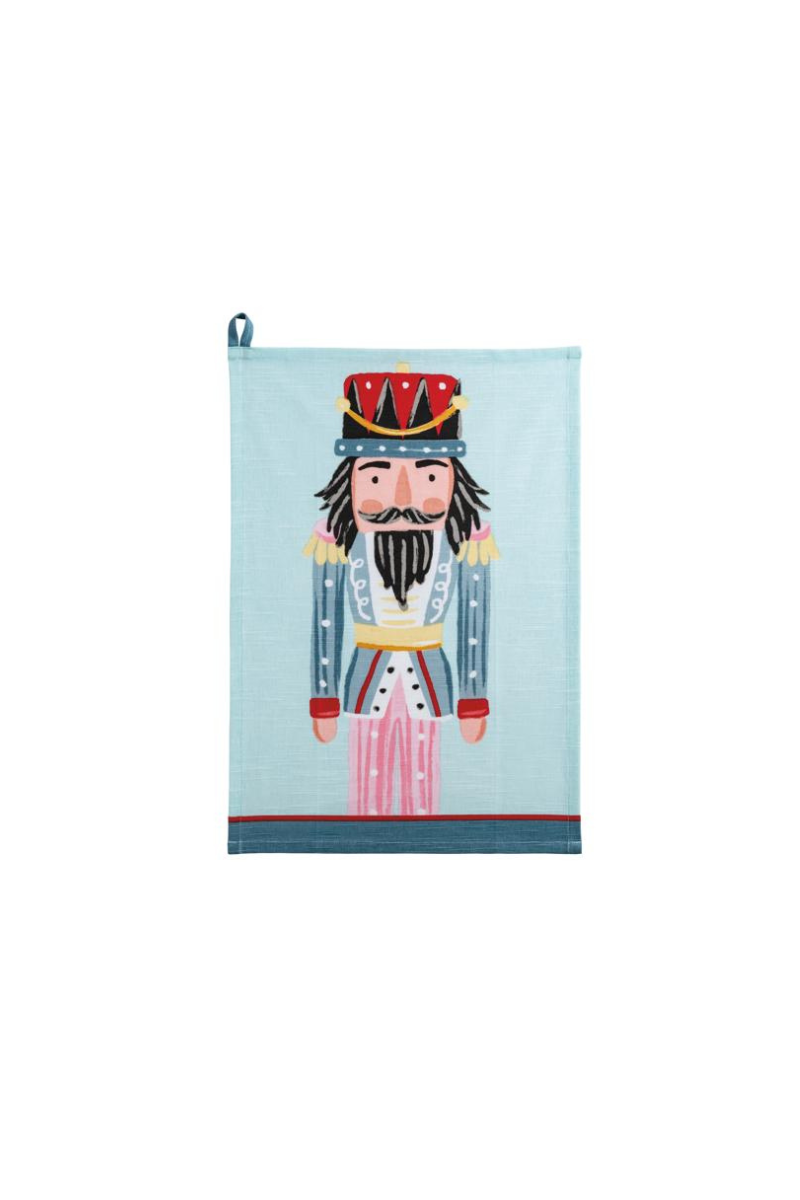 Blue Christmas Nutcracker Towel