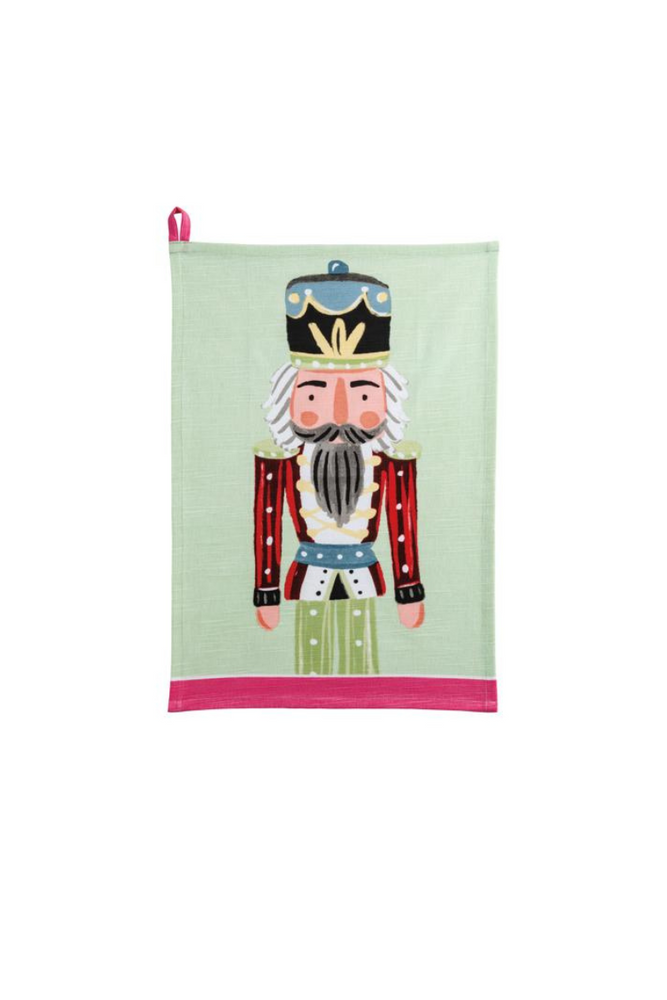 Green Christmas Nutcracker Towel