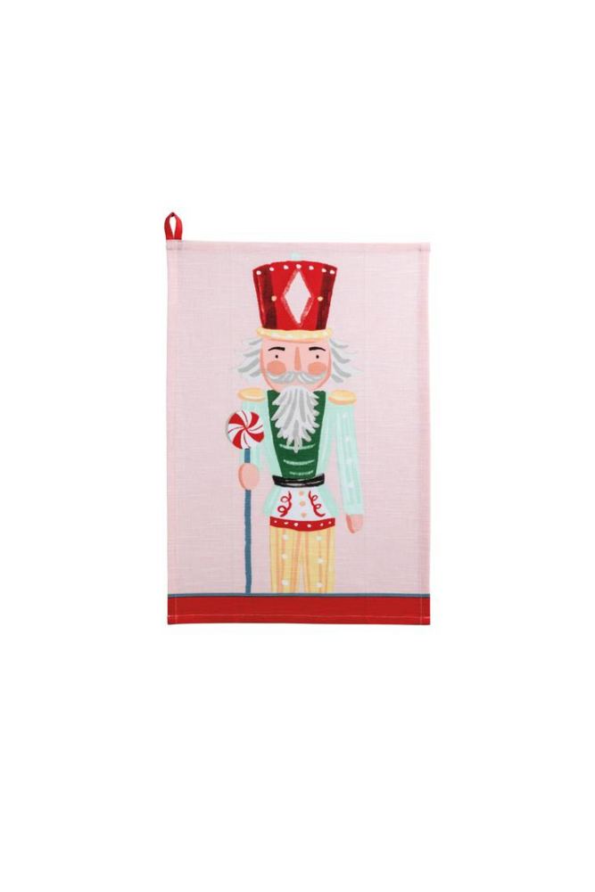 Pink Christmas Nutcracker Towel