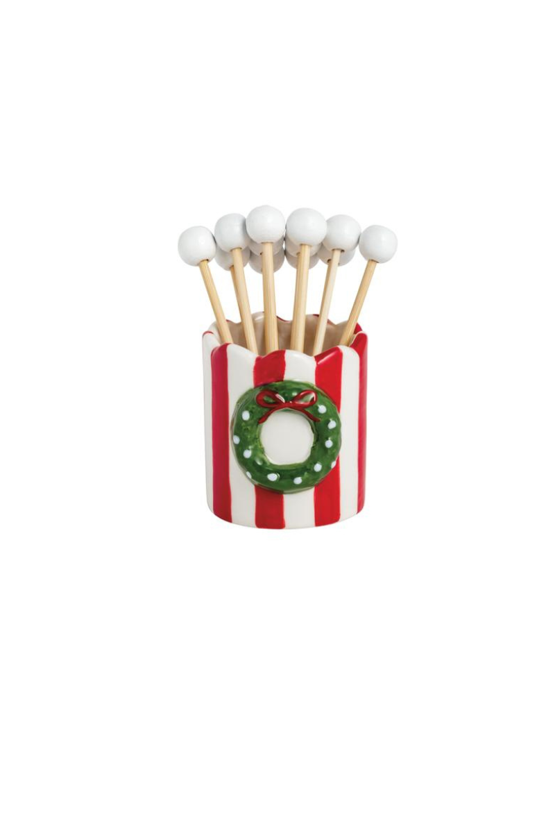 Bagged Wreath Toothpick Holder