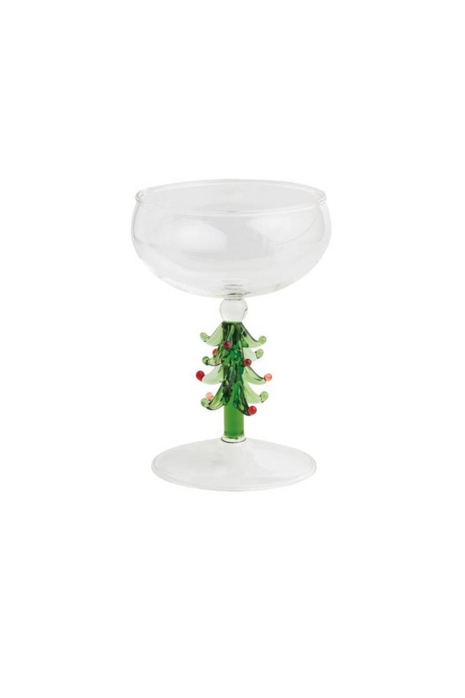 Green Tree Coupe Glass