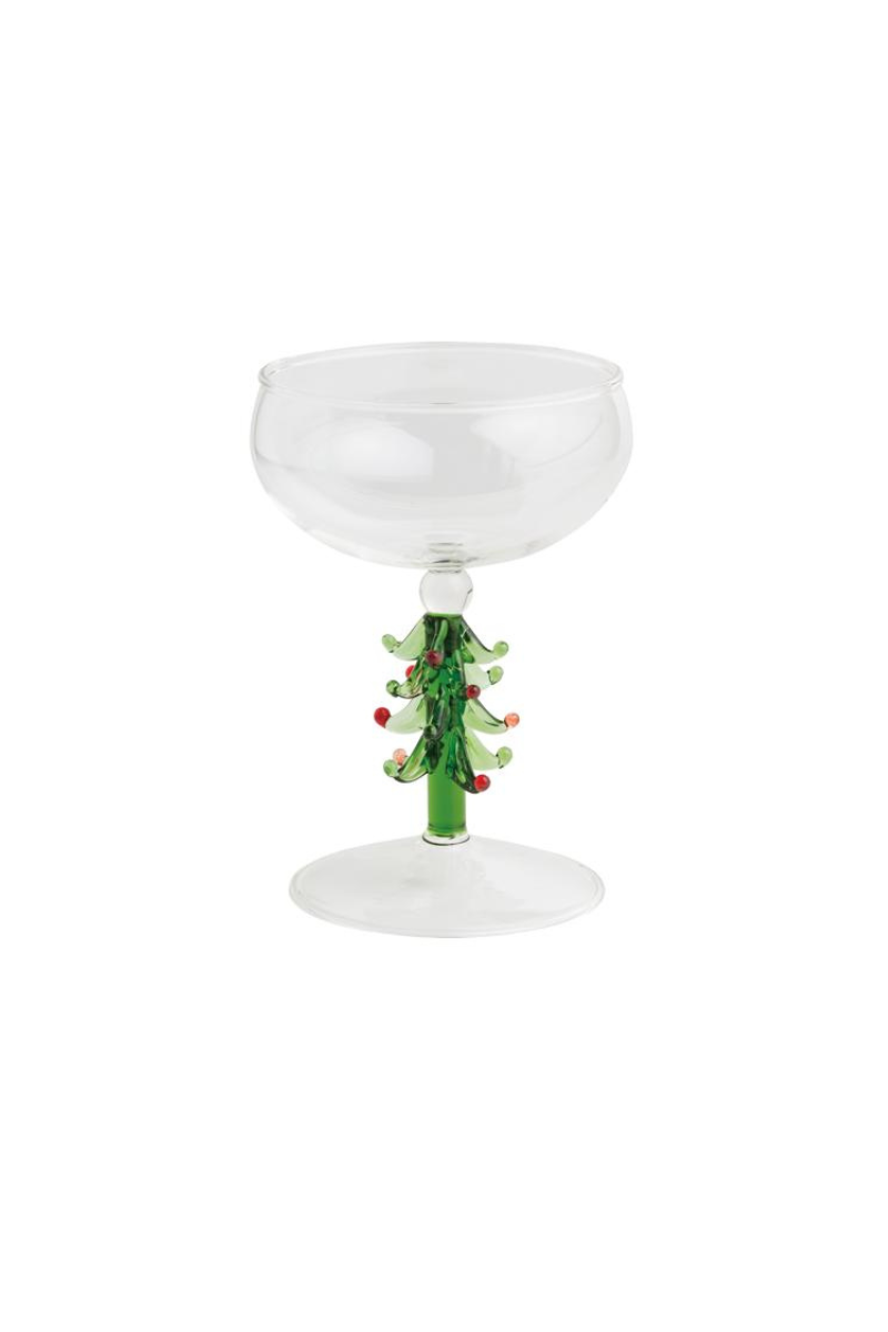 Green Tree Coupe Glass