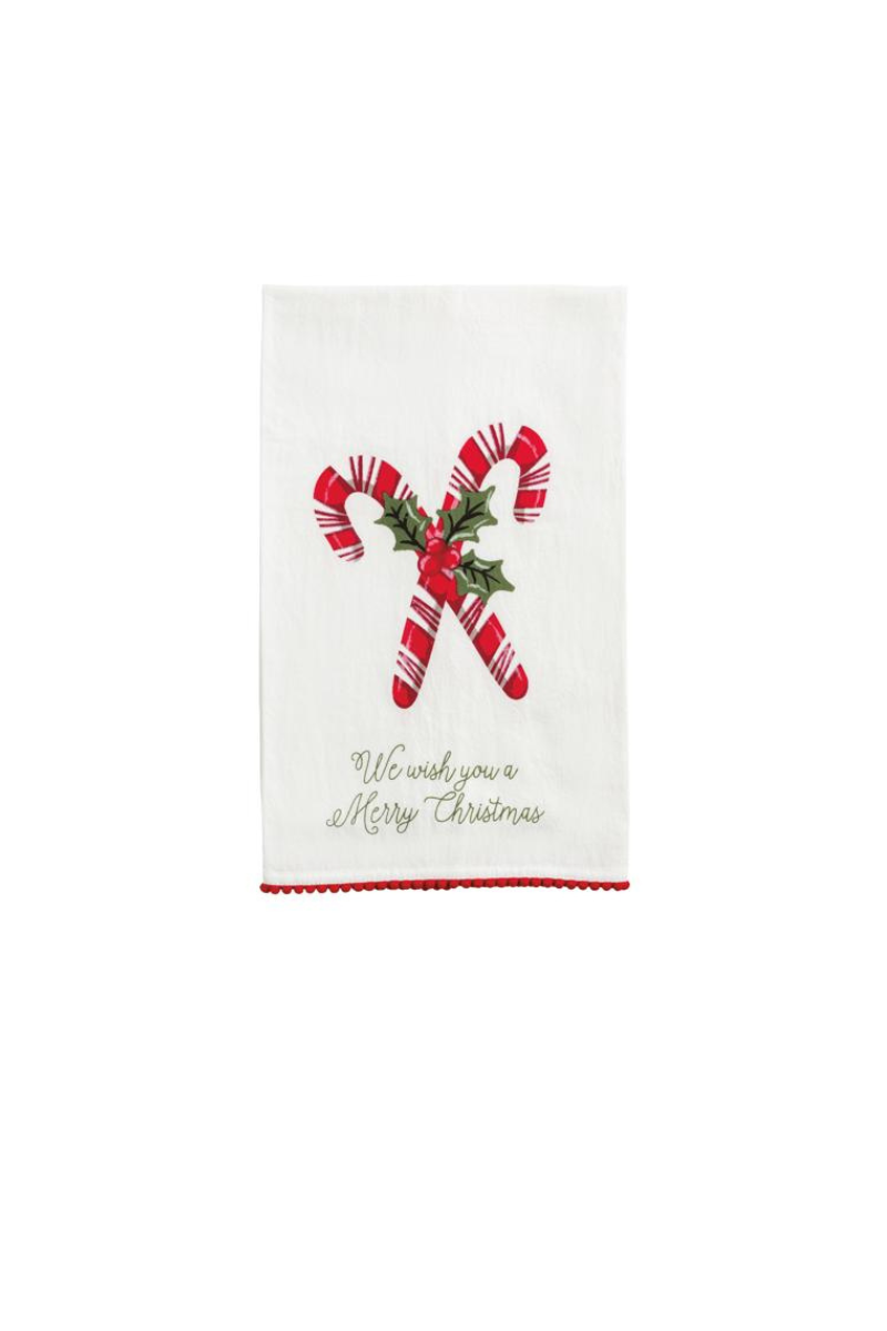 Candy Cane Christmas Printed Towel