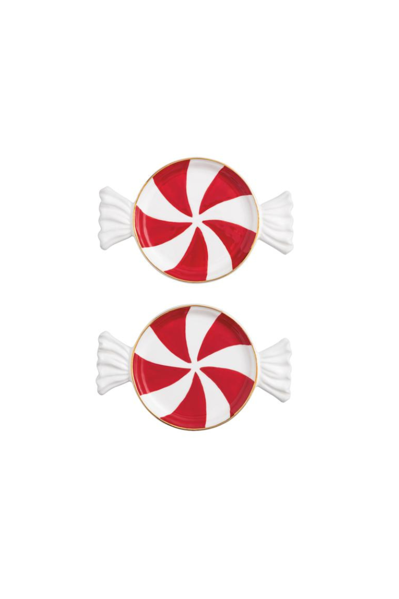 Red Candy Tidbit Plate