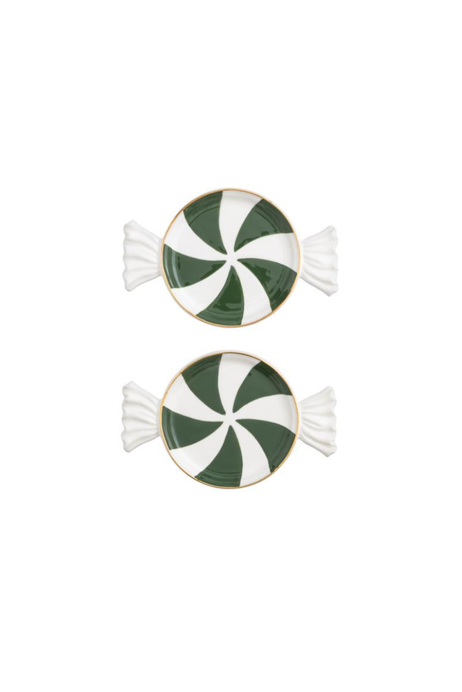 Green Candy Tidbit Plate