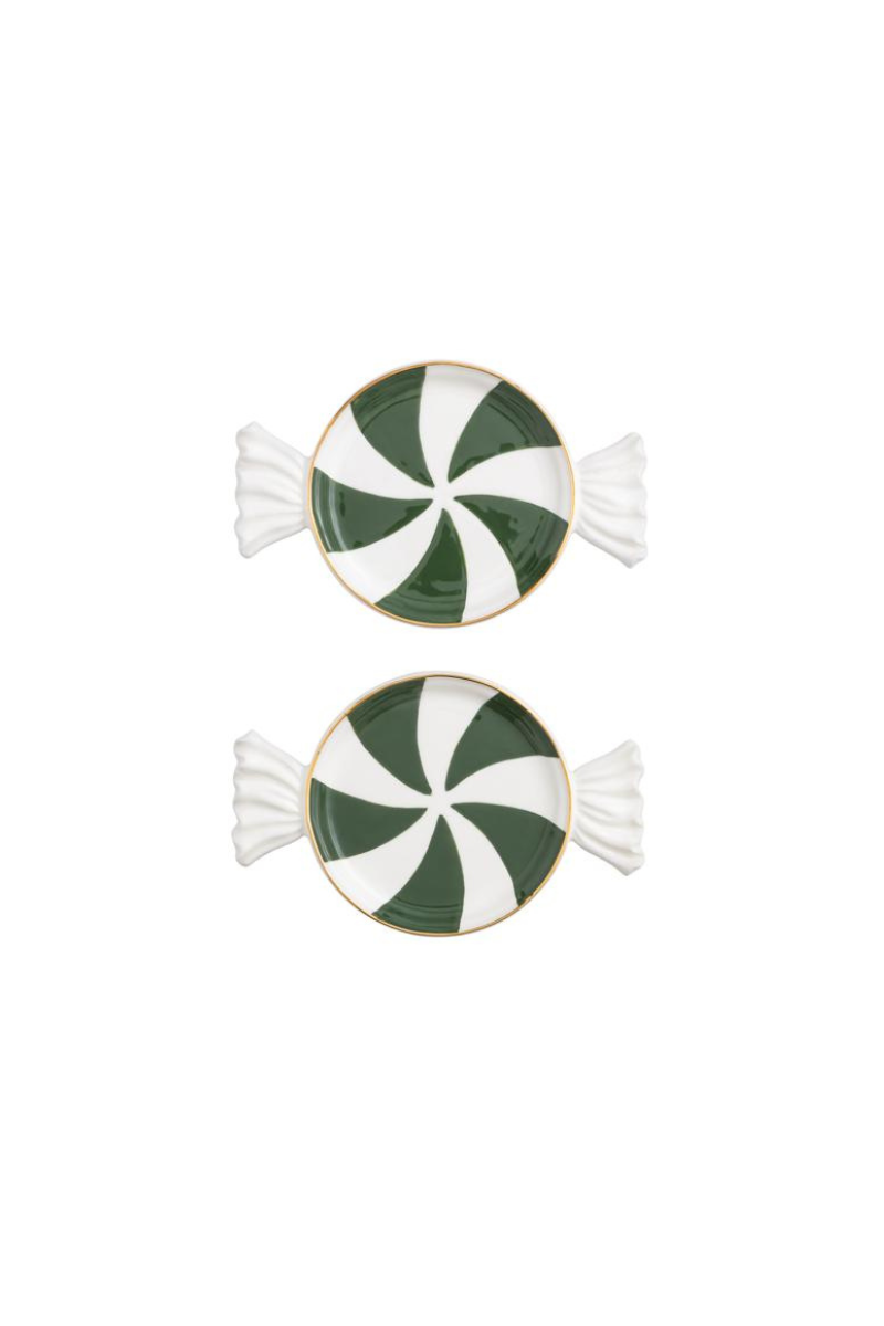 Green Candy Tidbit Plate