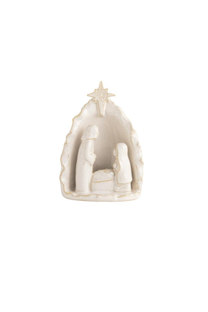 White Stoneware Nativity