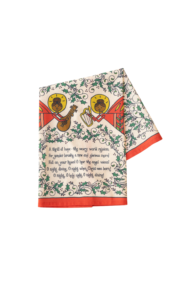 O Holy Night Christmas Tea Towel