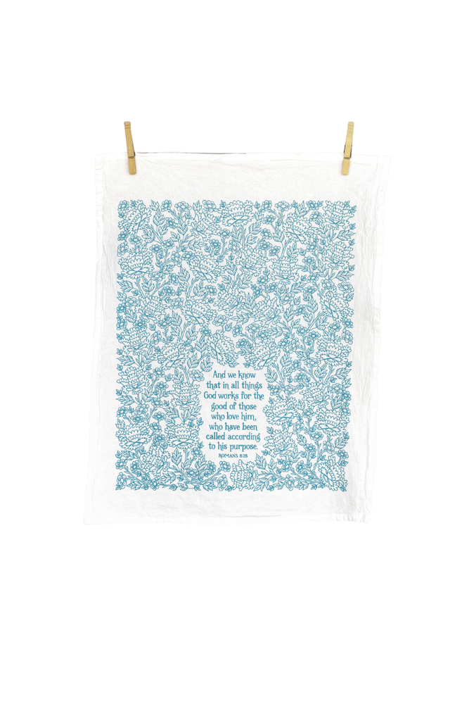 In All Things Scripture Tea Towel