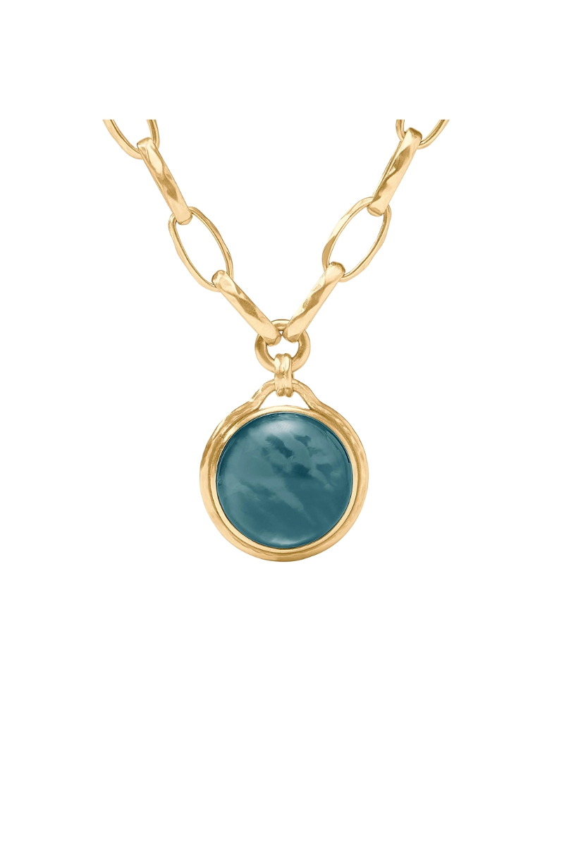 Solara Statement Necklace - Iridescent Montana Blue - OS