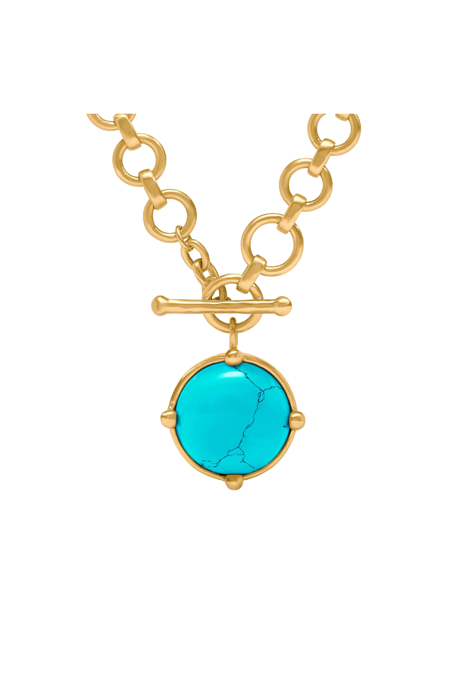 Honeybee Demi Necklace - Turquoise Blue - OS