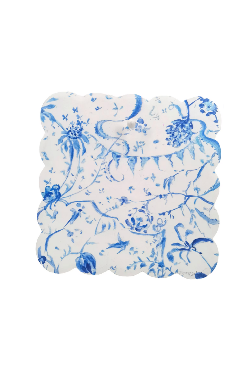Gallery Scallop Blue Chinoiserie Display Board