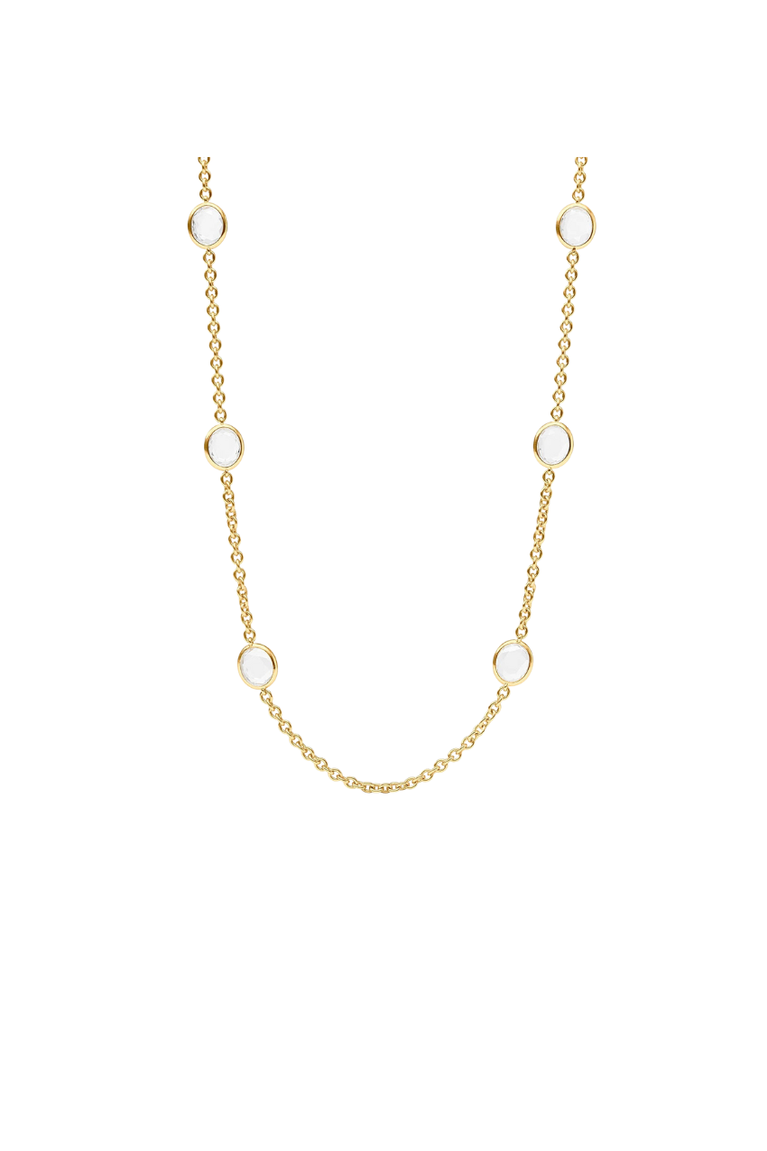Laguna Stone Station Necklace - Clear Crystal