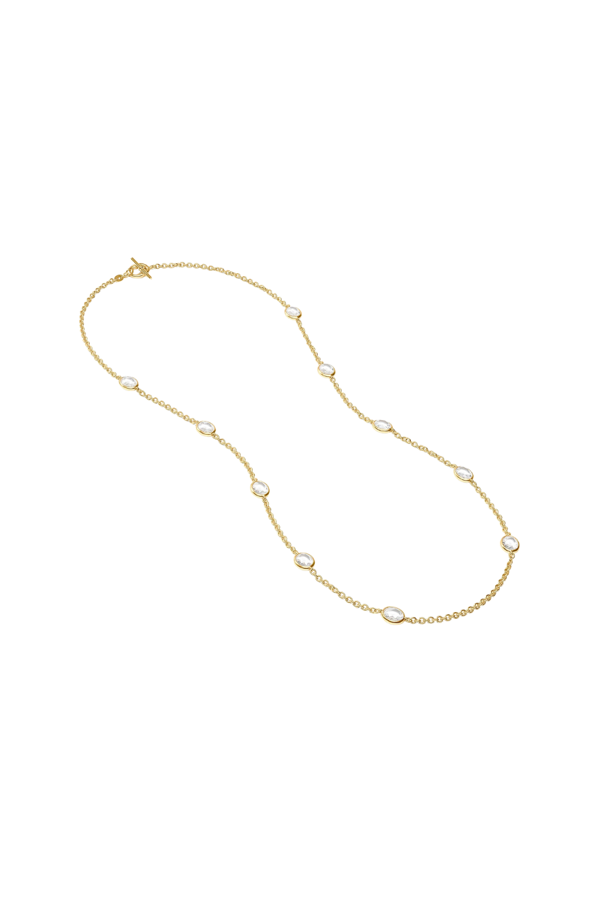 Laguna Stone Station Necklace - Clear Crystal