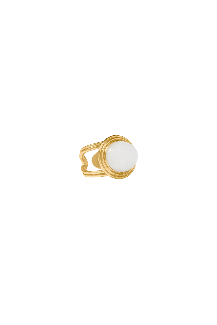 Portofino Statement Ring - White Jade